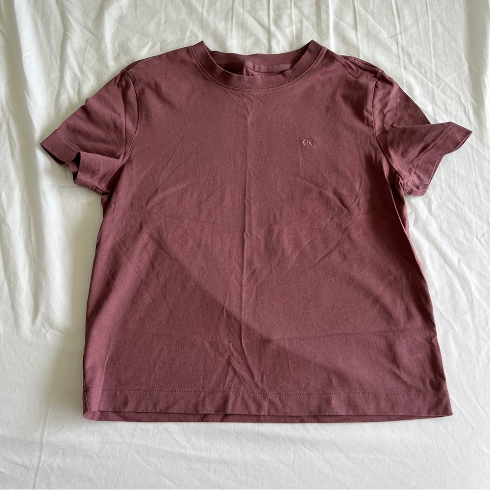 Calvin Klein Women's Plum Short Sleeve Tee